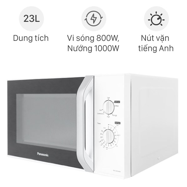 Lò vi sóng có nướng Panasonic NN-GM34JMYUE 23 lít