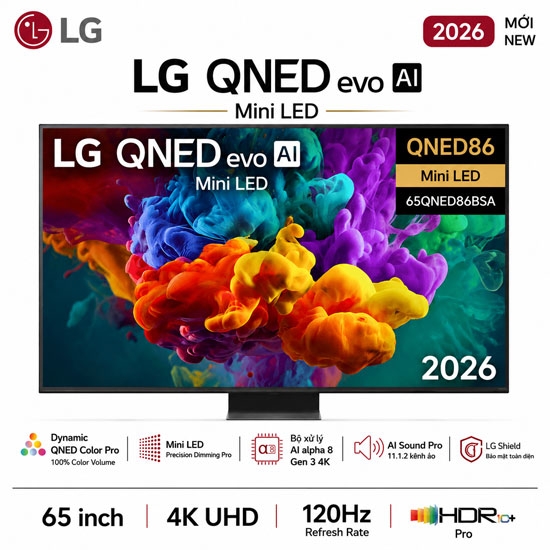 Smart Tivi QNED LG AI 4K 65 inch 65QNED86BSA