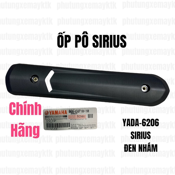 [Chính Hãng Yamaha]YADA-6206-Ốp pô Sirius(07-18) Đen nhám phụ tùng phụ kiện xe máy cpch