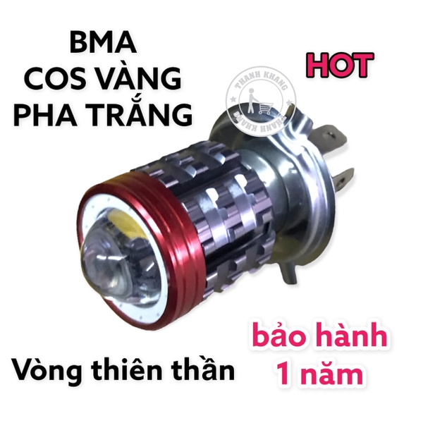 [Chính hãng led BMA] LED H4 CẮM TRỰC TIẾP - COS VÀNG PHA TRẮNG THIÊN THẦN