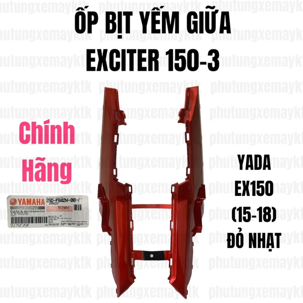YADA-EX150(15-20)-Đỏ nhạt-3 Ốp bịt yếm giữa-[Yamaha]