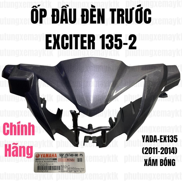 YADA-EX135(11-14)-Xám bóng-2 Ốp đầu đèn trước-[Yamaha]
