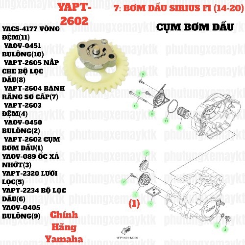 [SIR][7:BƠM DẦU] YAPT-2602 CỤM BƠM DẦU SIRIUS-FI(14-20) (1)