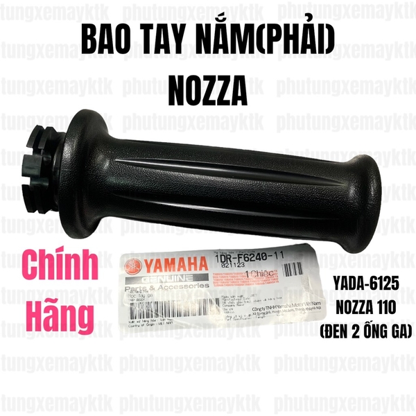 YADA-6125-Nozza-Bao tay phải(Đen 2 ống ga)-[Yamaha]