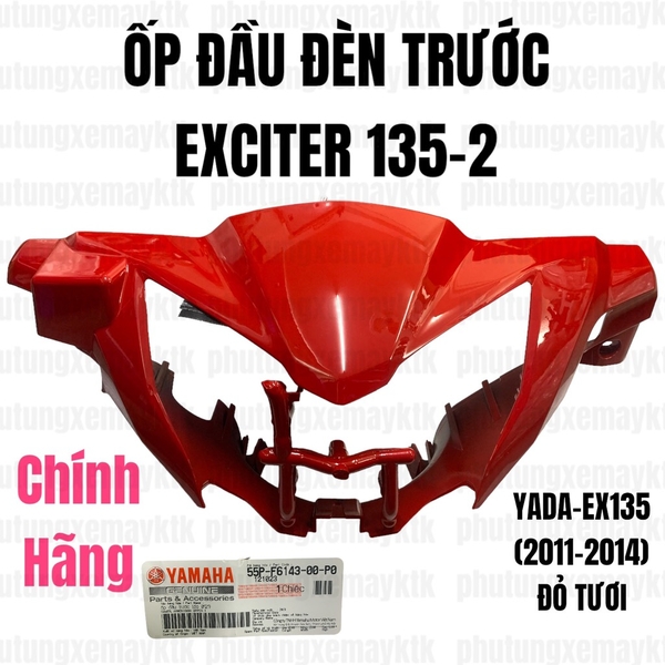 YADA-EX135(11-14)-Đỏ tươi-2 Ốp đầu đèn trước-[Yamaha]