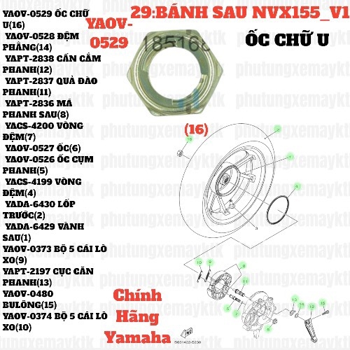 [NVX155_V1][29:BÁNH SAU] YAOV-0529 ỐC CHỮ U NVX155_V1 (16)