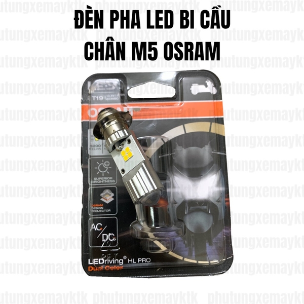 [Chính hãng Osram]Đèn pha led bi cầu chân M5(Cos vàng-pha trắng)