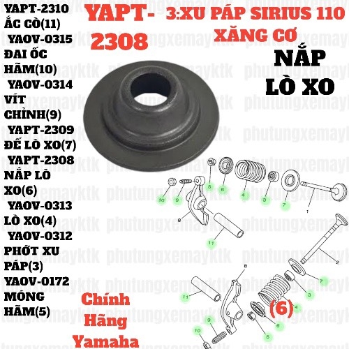 [SIRC][3:XU PÁP] YAPT-2308 NẮP LÒ XO SIRIUS RC-T110LE (6)-[Yamaha]