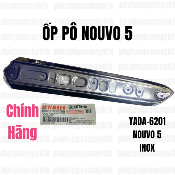 [Chính Hãng Yamaha]YADA-6201-Ốp pô Nouvo 5-inox Phụ tùng phụ kiện xe máy CPCH