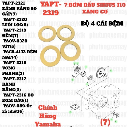 [SIRC][7:BƠM DẦU] YAPT-2319 ĐỆM SIRIUS RC-T110LE (7)-[Yamaha]
