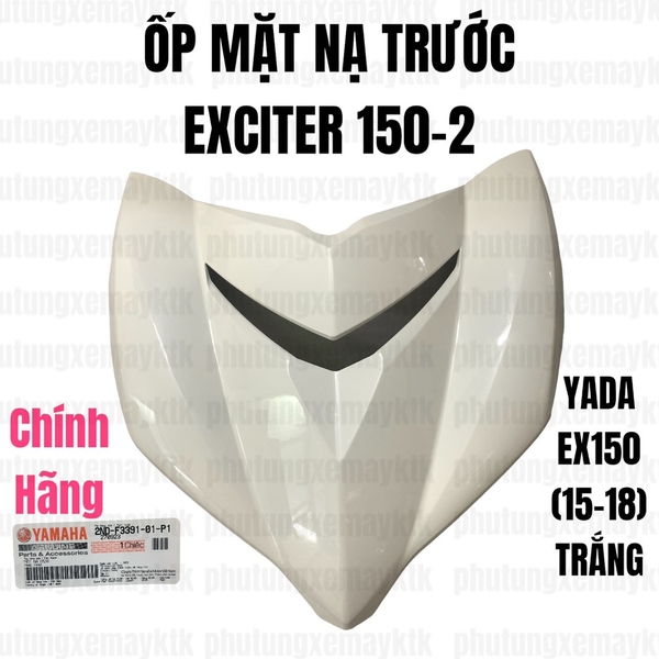 YADA-EX150(15-18)-Trắng-2 Ốp mặt nạ trước-[Yamaha]