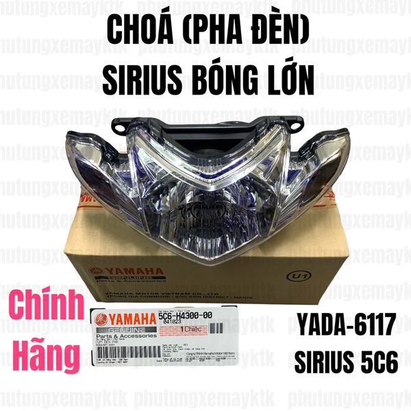 YADA-6117-Sirius bóng lớn 5C6-Choá pha đèn(Có bóng đèn) 2008-2023-[Yamaha]