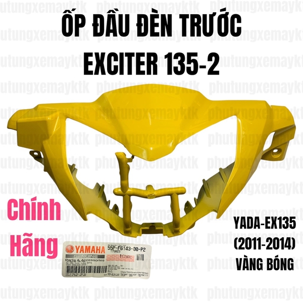 YADA-EX135(11-14)-Vàng bóng-2 Ốp đầu đèn trước-[Yamaha]