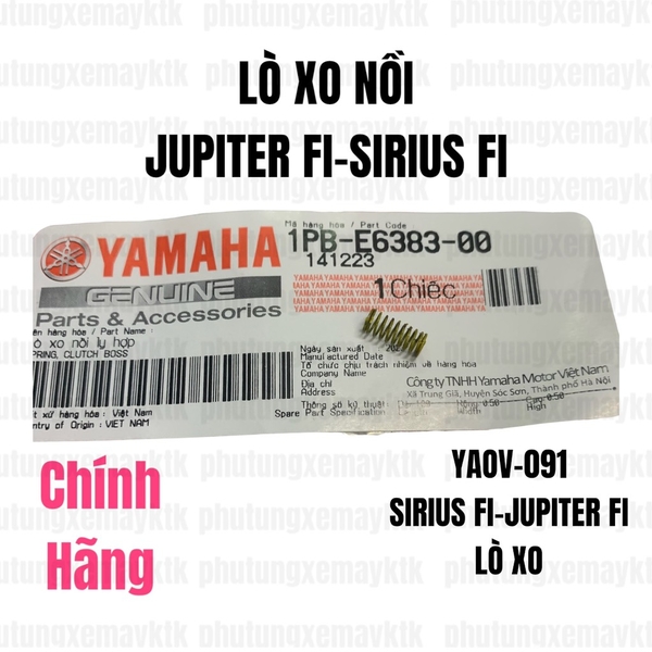 [Chính Hãng Yamaha]YAOV-091-Lò xo nồi Jupiter Fi-Sirius Fi Phụ tùng phụ kiện xe máy