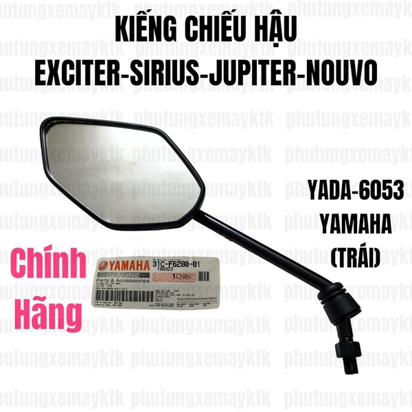 [Chính hãng Yamaha]YADA-6053-Kiếng chiếu hậu Trái-Exciter-Sirius-Jupiter-Nouvo