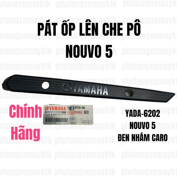 YADA-6202-Pát ốp lên che pô Nouvo 5-Đen nhám caro Phụ tùng phụ kiện xe máy CPCH-[Yamaha]