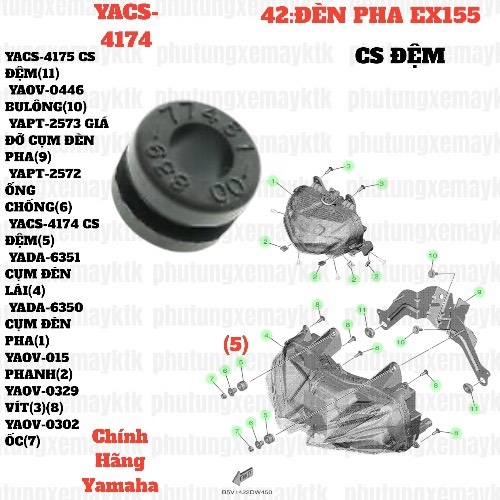 [EX155][42:ĐÈN PHA] YACS-4174 CS ĐỆM EX155(2022)-[Yamaha] (5)
