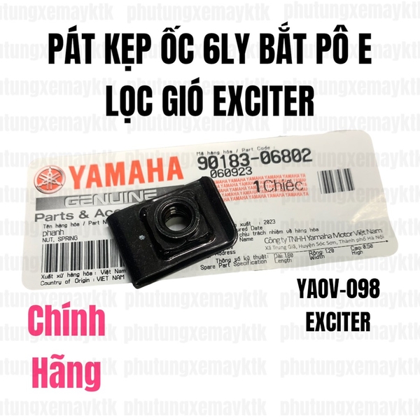 [Chính Hãng Yamaha]YAOV-098-Pát kẹp ốc 6ly bắt pô e lọc gió Exciter Phụ tùng phụ kiện xe máy