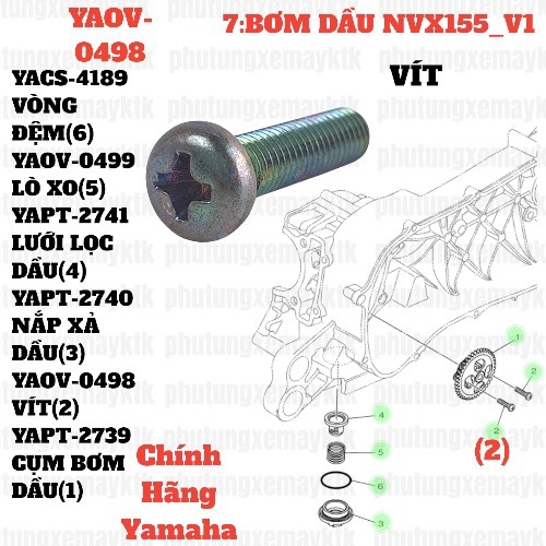 [NVX155_V1][7:BƠM DẦU] YAOV-0498 VÍT NVX155_V1 (2)
