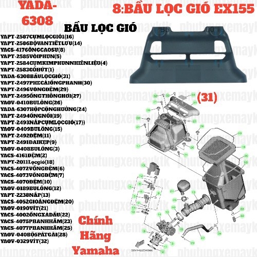 [EX155][8:BẦU LỌC GIÓ] YADA-6308 BẦU LỌC GIÓ EX155(2022) (31)-[Yamaha]