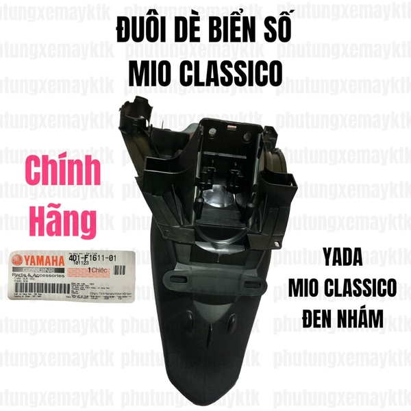 YADA-Mio Classico-Đuôi dè biển số(Đen nhám)-[Yamaha]