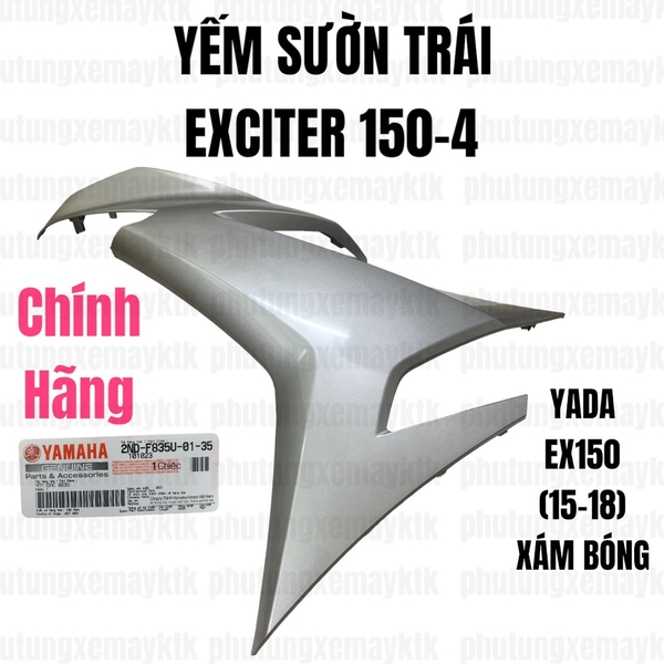YADA-EX150(15-18)-Xám bóng-4 Yếm sườn trái-[Yamaha]