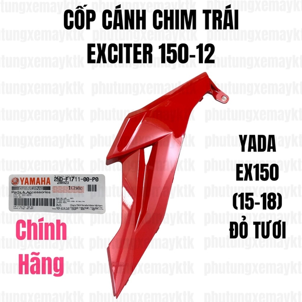 [Chính hãng Yamaha]YADA-EX150(15-18)-ĐỎ TƯƠI-12 Cốp cánh chim trái