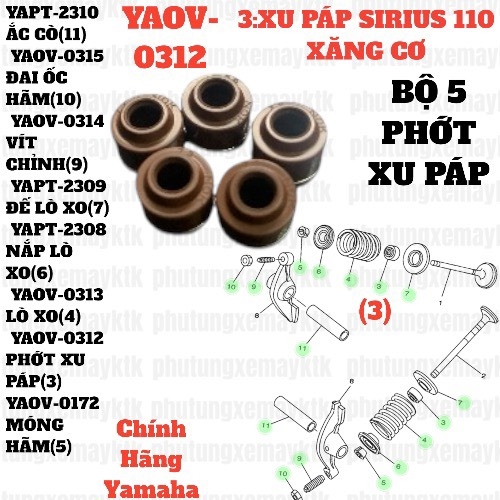 [SIRC][3:XU PÁP] YAOV-0312 BỘ 5 PHỚT XU PÁP SIRIUS RC-T110LE (3)-[Yamaha]