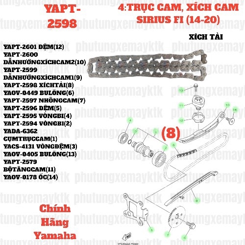[SIR][4:TRỤC CAM_XÍCH CAM] YAPT-2598 XÍCH TẢI SIRIUS-FI(14-20) (8)