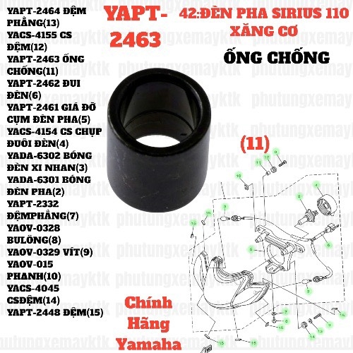 [SIRC][42:ĐÈN PHA] YAPT-2463 ỐNG CHỐNG SIRIUS RC-T110LE (11)-[Yamaha]