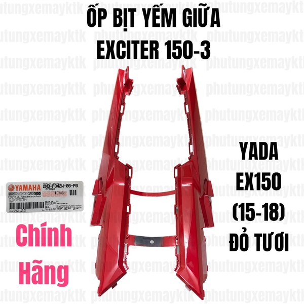 [Chính hãng Yamaha]YADA-EX150(15-18)-ĐỎ TƯƠI-3 Ốp bịt yếm giữa