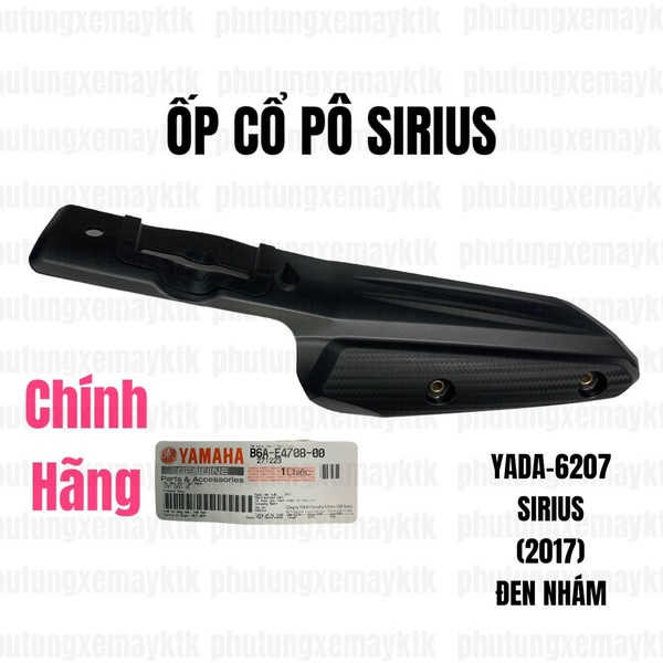 [Chính Hãng Yamaha]YADA-6207-Ốp cổ pô-Sirius(2017) Đen nhám Phụ tùng phụ kiện xe máy cpch