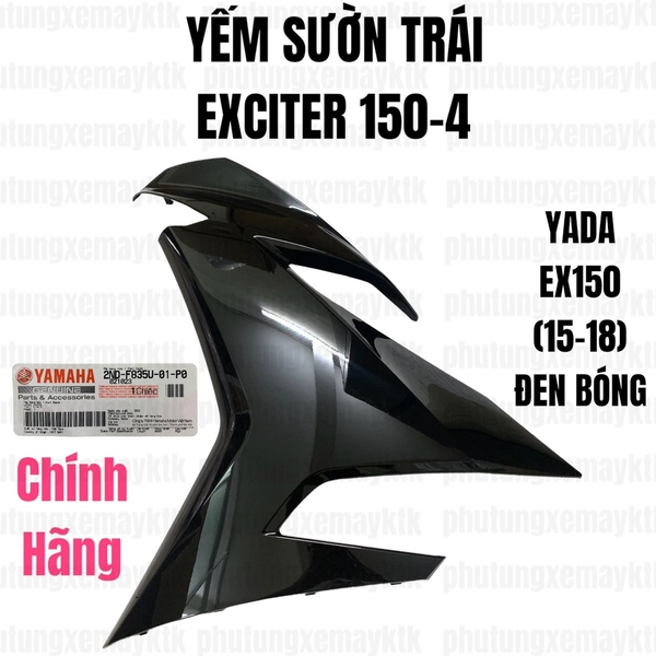 [Chính hãng Yamaha]YADA-EX150(15-18)-ĐEN BÓNG-4 Yếm sườn trái
