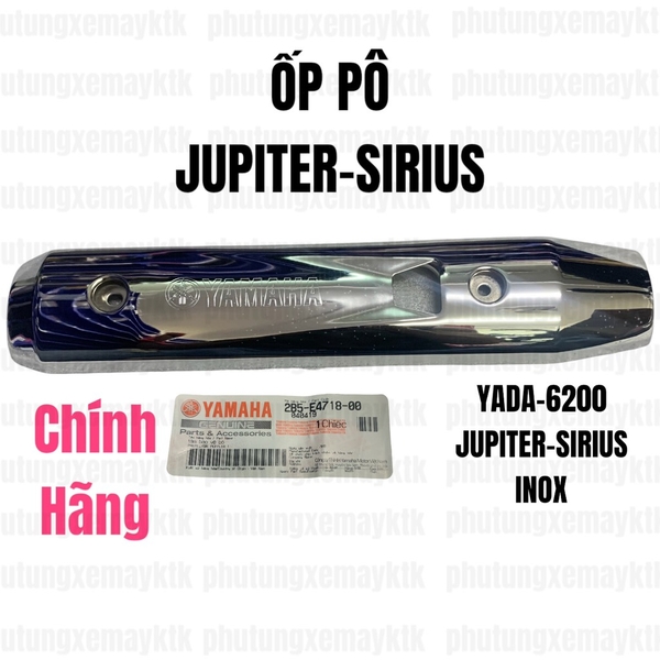 [Chính Hãng Yamaha]YADA-6200-Ốp pô Jupiter-Sirius-inox Phụ tùng phụ kiện xe máy CPCH