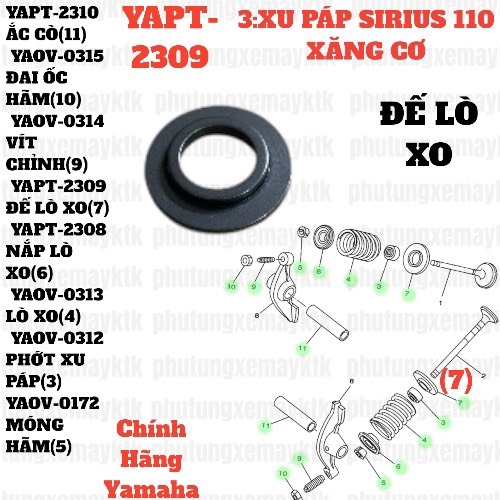 [SIRC][3:XU PÁP] YAPT-2309 ĐẾ LÒ XO SIRIUS RC-T110LE (7)-[Yamaha]