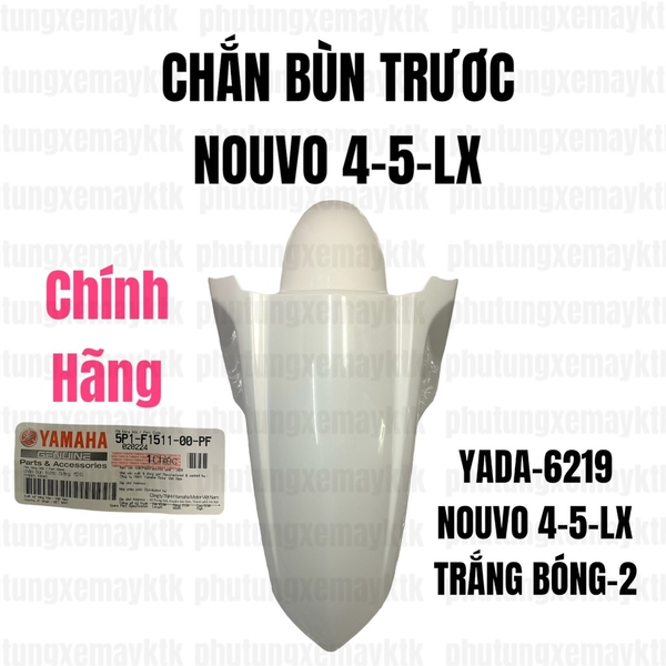 [Chính Hãng Yamaha]YADA-6219-Chắn bùn trước Nouvo 4-5-LX(Trắng bóng)-2 Phụ tùng phụ kiện xe máy