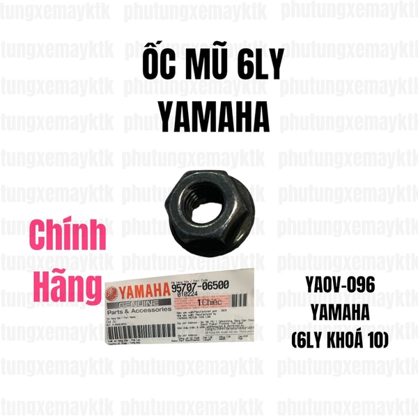 [Chính Hãng Yamha]YAOV-096-Ốc mũ 6ly khoá 10 Phụ tùng phụ kiện xe máy