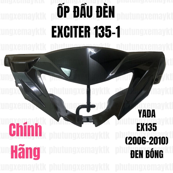 YADA-EX10(06-10)-ĐEN BÓNG-1 Ốp đầu đèn bóng nhỏ 1 càng-[Yamaha]