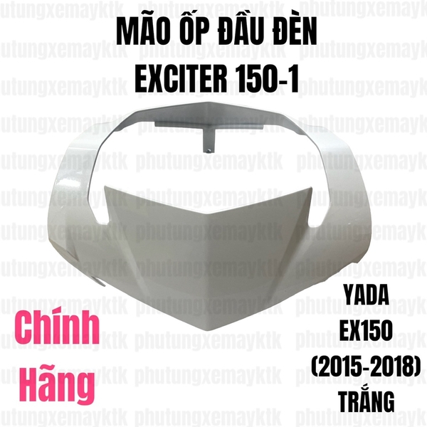 [Chính hãng Yamaha]YADA-EX150(15-18)-TRẮNG-8 Mão ốp đầu đèn