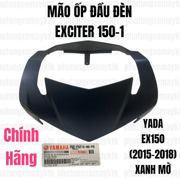 YADA-EX150(15-18)-XANH ĐEN MỜ-8 Mão ốp đầu đèn-[Yamaha]