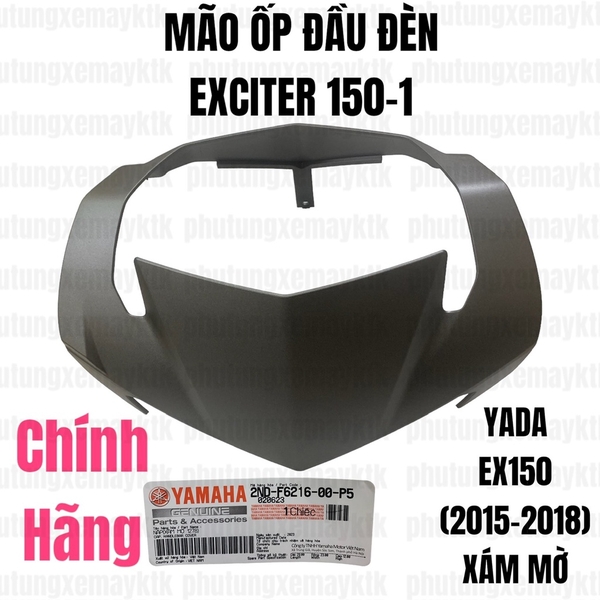 YADA-EX150(15-18)-XÁM MỜ-8 Mão ốp đầu đèn-[Yamaha]
