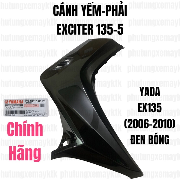 YADA-EX10(06-10)-ĐEN BÓNG-5 Cánh yếm-PHẢI-[Yamaha]