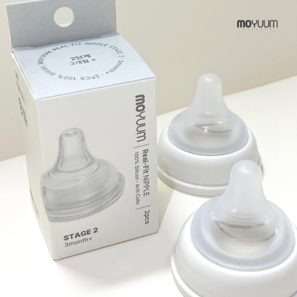 Khi nào cần tăng size núm bình Moyuum? Dấu hiệu nhận biết và cách chọn đúng cho bé