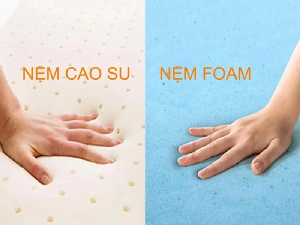 So sánh nệm foam và nệm cao su tự nhiên
