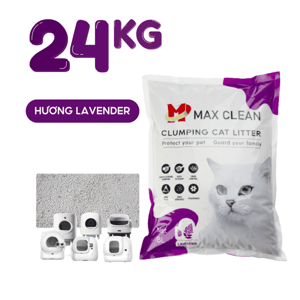 Cát vệ sinh Max Clean Đất Sét Siêu Vón - Hương Lavender
