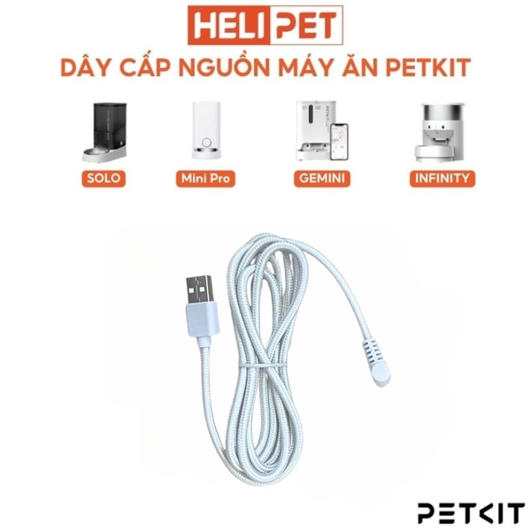 Dây nguồn máy ăn PETKIT không camera, máy khử mùi