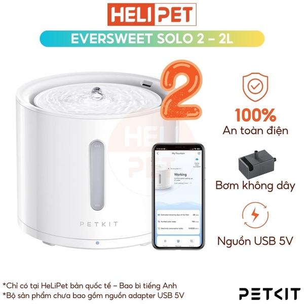 Máy lọc nước PETKIT Eversweet SOLO 2 - Bơm không dây