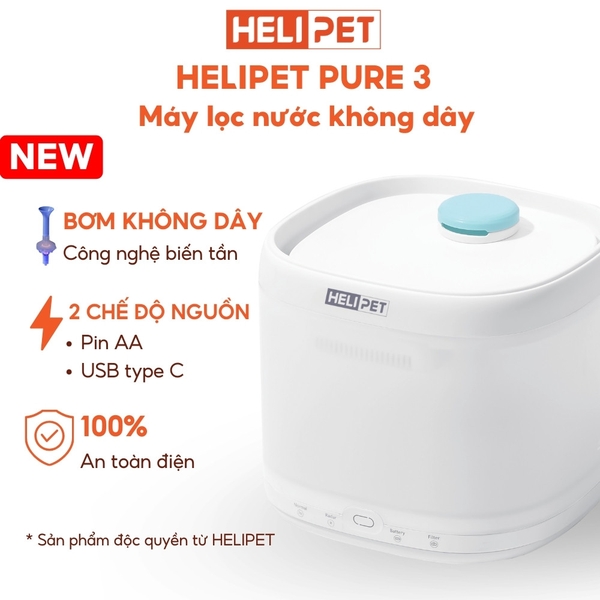 Máy lọc nước HELIPET PURE 3 (P3) - Bơm không dây