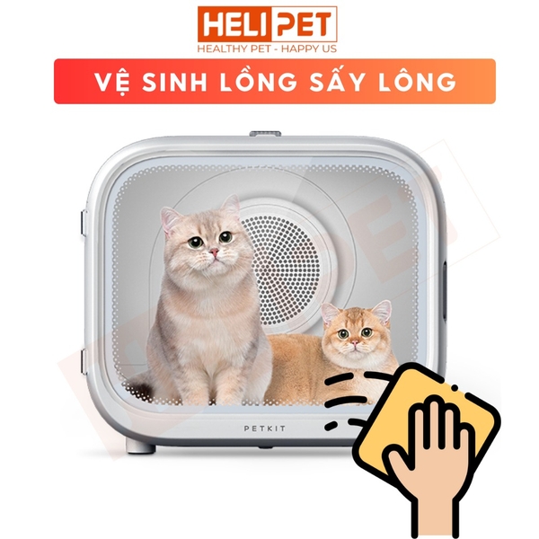Vệ sinh lồng sấy lông chó mèo