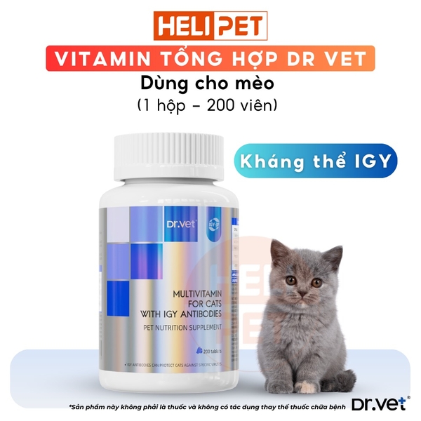 Vitamin tổng hợp cho mèo DR.VET có kháng thể IGY